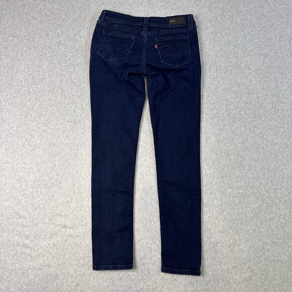 Levi's Demi Curve Jeans Dark Blue Womens 7/28 Denim Low-Rise Skinny Leg Stretch - Picture 3 of 13